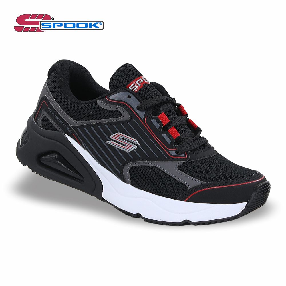 Tenis Deportivo Light mod. 1350 Color Negro / Rojo