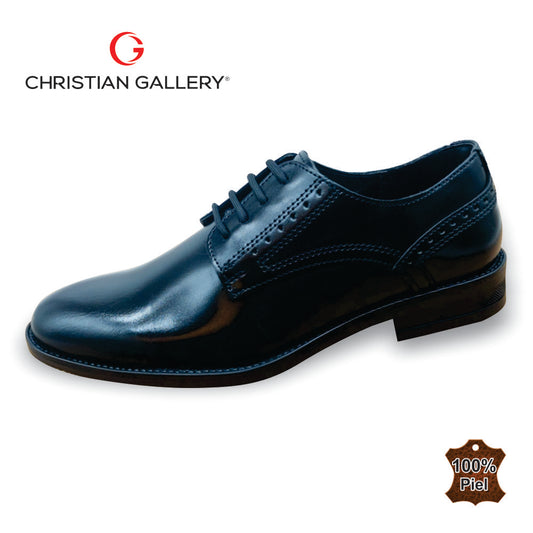 Zapato Formal de Piel mod. A302-1 color negro – Christian Gallery