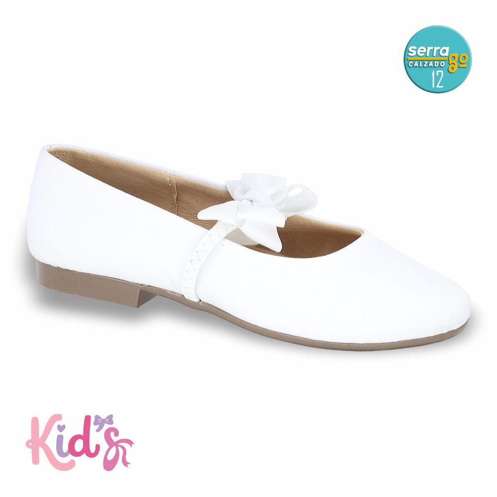 BALERINA PARA NIÑA ZULIA, ESTILO 5020, COLOR BCO PERLA, CORRIDA 12 - 24.5