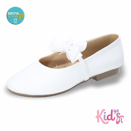 BALERINA PARA NIÑA ZULIA, ESTILO 5020, COLOR BCO PERLA, CORRIDA 12 - 24.5