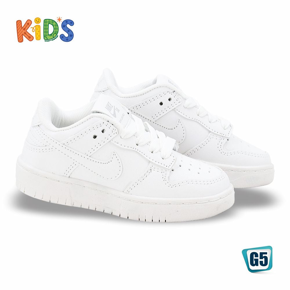 CALZADO URBANO KID´S G520, ESTILO 6000G, COLOR BCO TOTAL, CORRIDA 18 - 21.5
