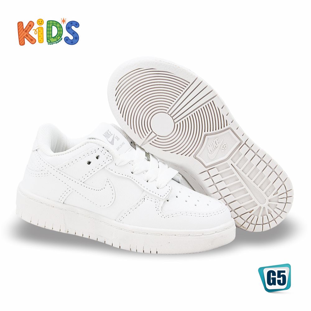 CALZADO URBANO KID´S G520, ESTILO 6000G, COLOR BCO TOTAL, CORRIDA 18 - 21.5