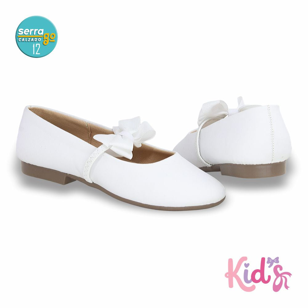 BALERINA PARA NIÑA ZULIA, ESTILO 5020, COLOR BCO PERLA, CORRIDA 12 - 24.5