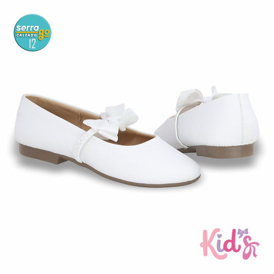 BALERINA PARA NIÑA ZULIA, ESTILO 5020, COLOR BCO PERLA, CORRIDA 12 - 24.5