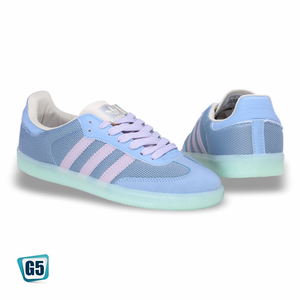 CALZADO URBANO G521, ESTILO SAMBA, COLOR AZUL HIELO LAV, CORRIDA 22 - 26.5.