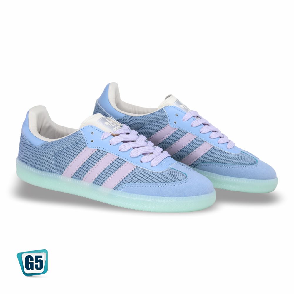 CALZADO URBANO G521, ESTILO SAMBA, COLOR AZUL HIELO LAV, CORRIDA 22 - 26.5.