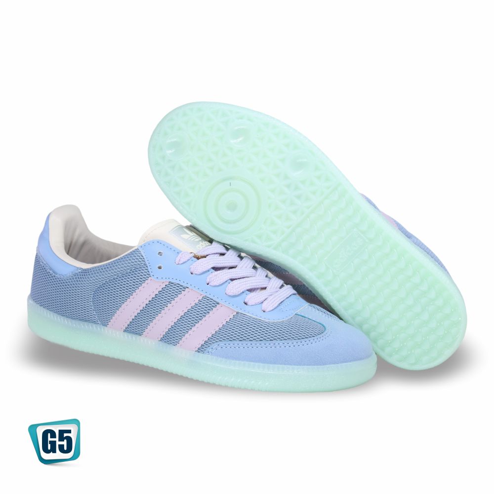 CALZADO URBANO G521, ESTILO SAMBA, COLOR AZUL HIELO LAV, CORRIDA 22 - 26.5.