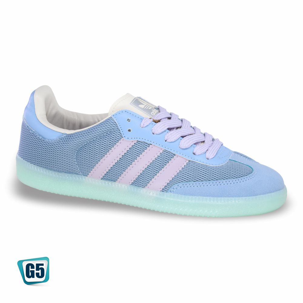 CALZADO URBANO G521, ESTILO SAMBA, COLOR AZUL HIELO LAV, CORRIDA 22 - 26.5.