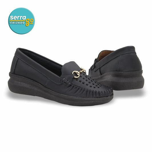 MOCASIN CONFORT DAMA ESTILO 631 COLOR NEGRO