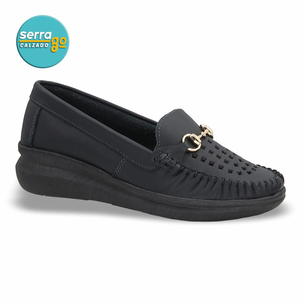 MOCASIN CONFORT DAMA ESTILO 631 COLOR NEGRO