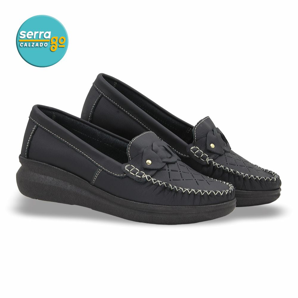MOCASIN CONFORT DAMA ESTILO 634 COLOR NEGRO