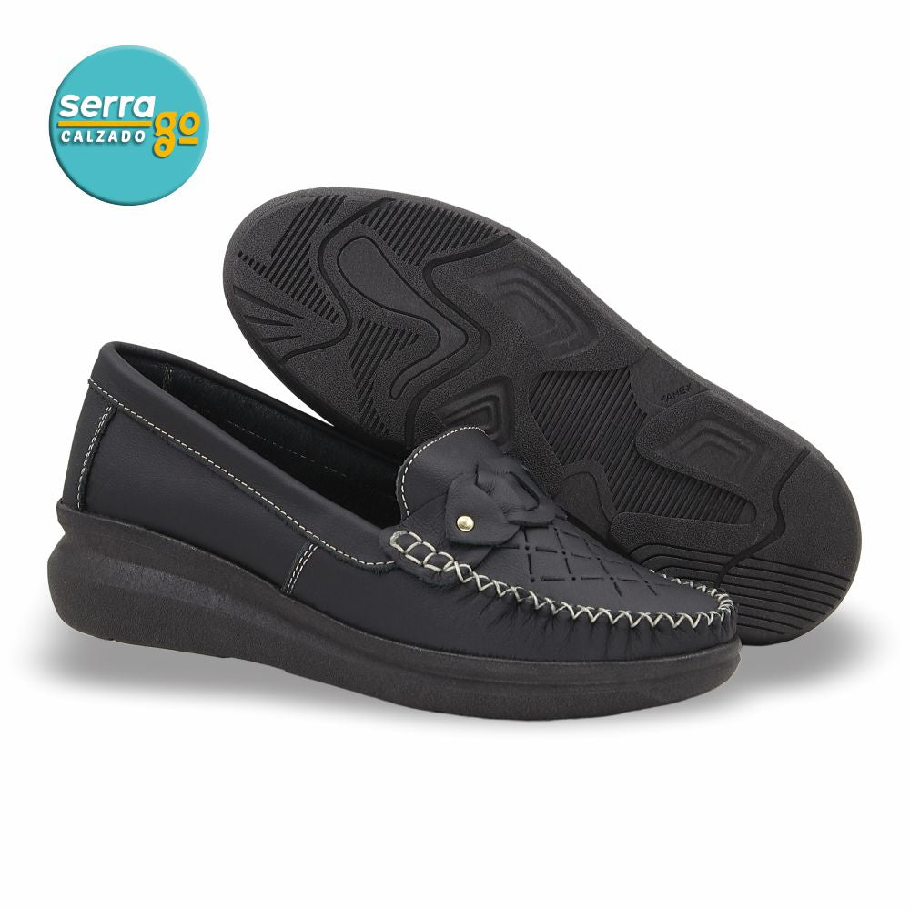 MOCASIN CONFORT DAMA ESTILO 634 COLOR NEGRO