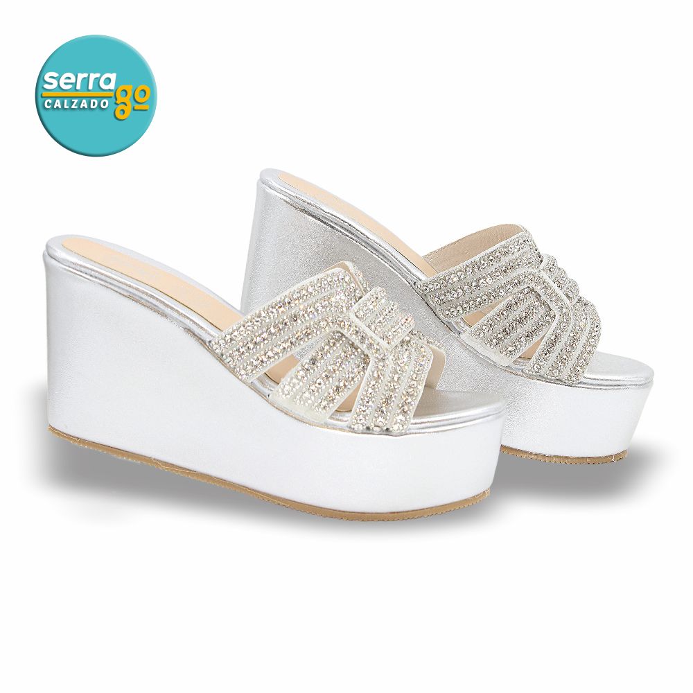 SANDALIA DE PLATAFORMA MOD. 2506 COLOR PLATA