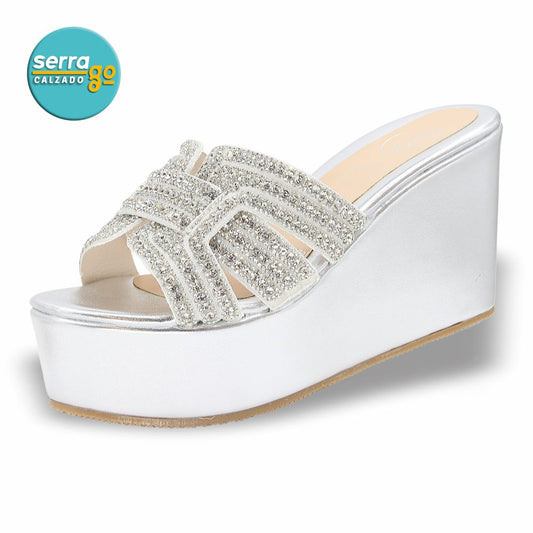 SANDALIA DE PLATAFORMA MOD. 2506 COLOR PLATA