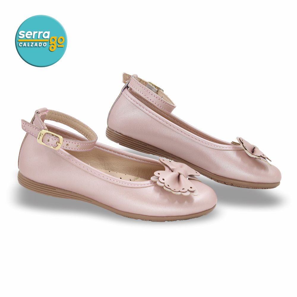 CALZADO FORMAL CLASICO INFANTIL ESTILO 25825 COLOR CHAMPAGNE