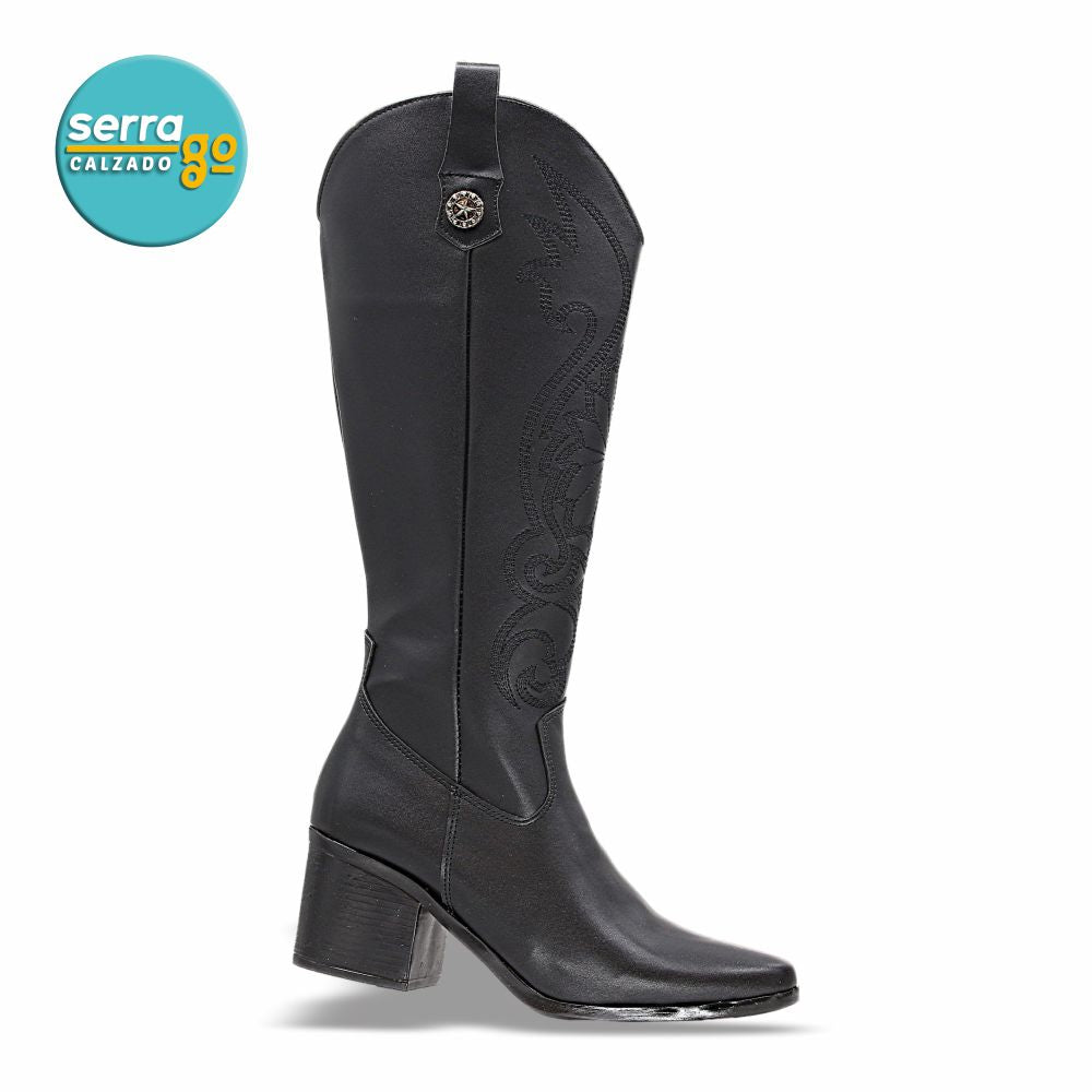 BOTA LARGA DAMA ESTILO ARKANS COLOR NEGRO