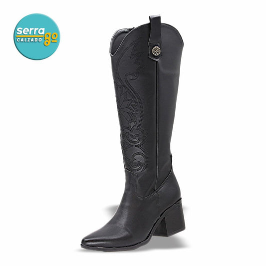 BOTA LARGA DAMA ESTILO ARKANS COLOR NEGRO