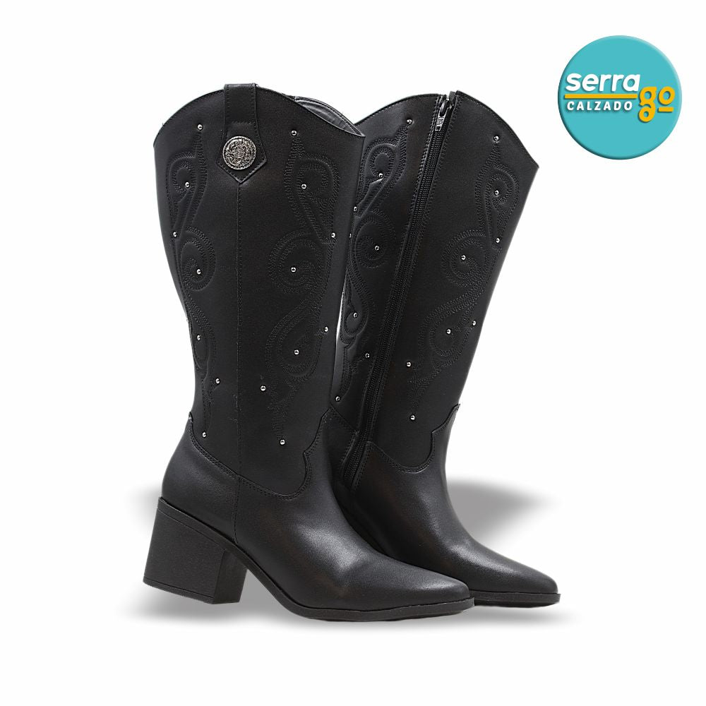 BOTA LARGA DAMA ESTILO 6029 COLOR NEGRO