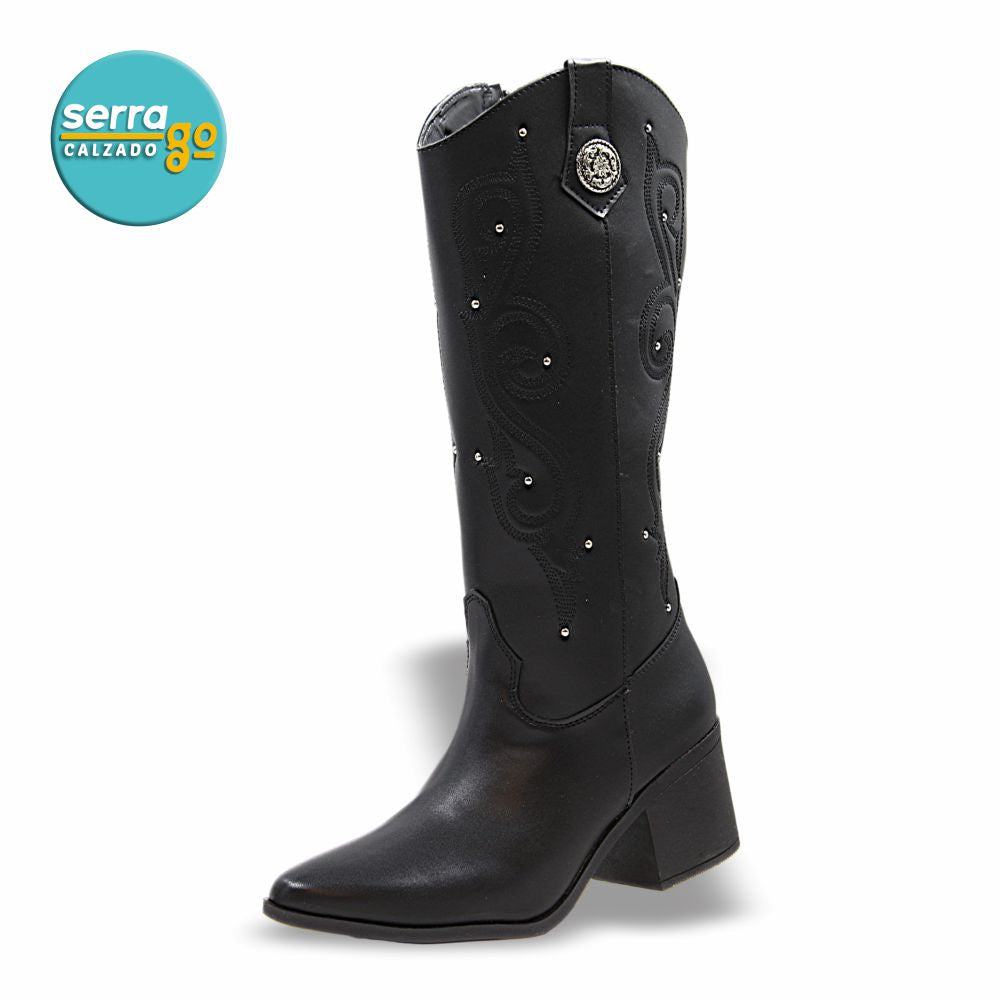 BOTA LARGA DAMA ESTILO 6029 COLOR NEGRO