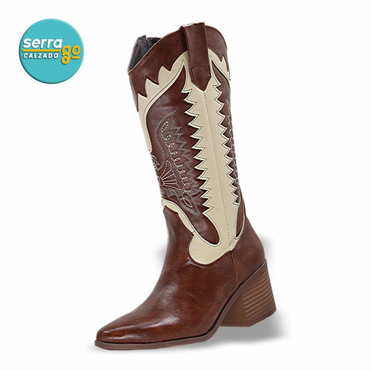 BOTA LARGA DAMA ESTILO 6026 COLOR COÑAG