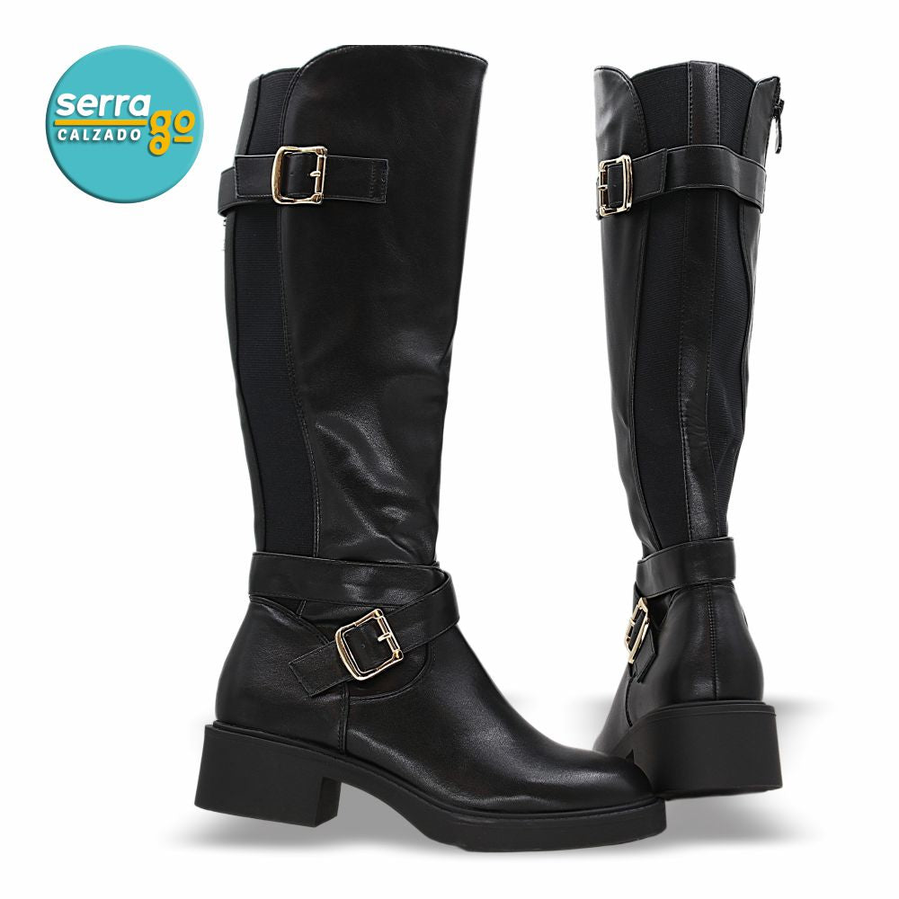 BOTA  DAMA ESTILO JO-02 COLOR NEGRO