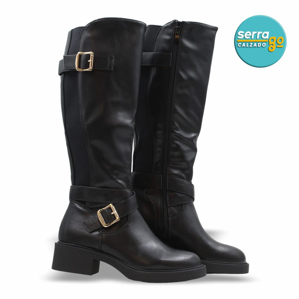 BOTA  DAMA ESTILO JO-02 COLOR NEGRO