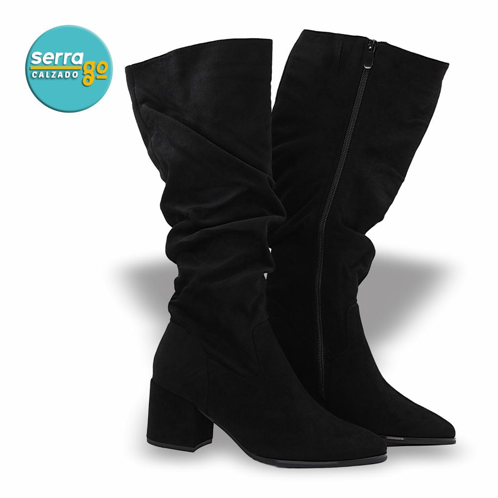 BOTA LARGA DAMA ESTILO JO-09 COLOR NEGRO