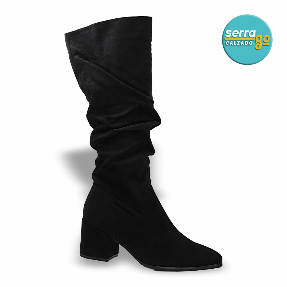 BOTA LARGA DAMA ESTILO JO-09 COLOR NEGRO