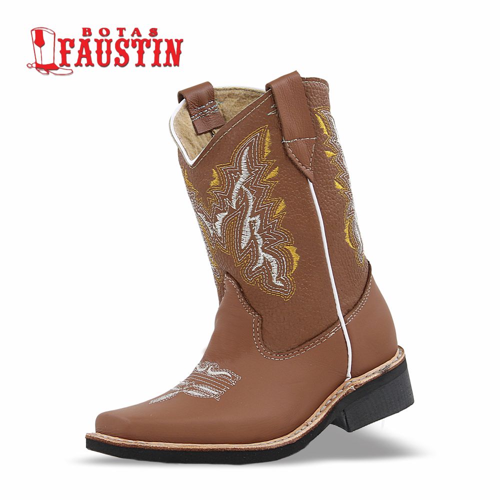 BOTA INFANTIL DE PIEL GENUINA, ESTILO 1 COLOR CAFE TANG – FAUSTIN
