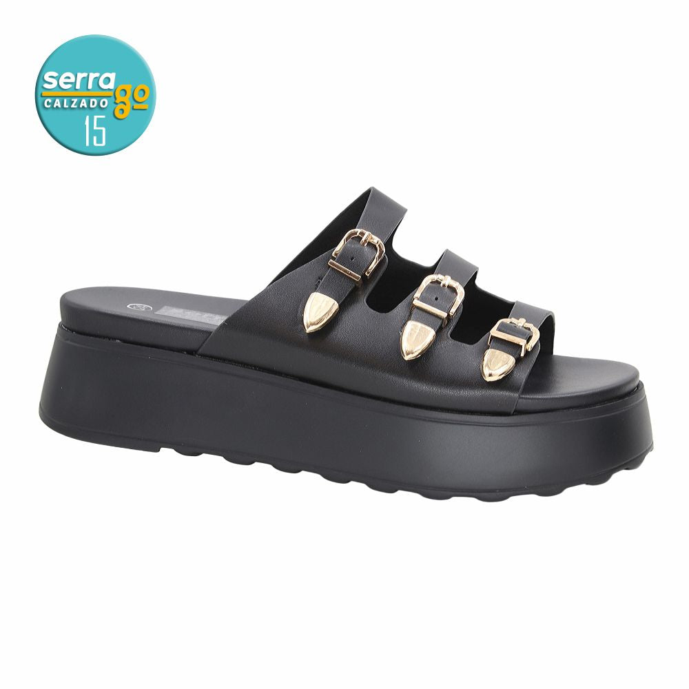 SANDALIA PLATAFORMA DAMA ESTILO 723 COLOR NEGRO