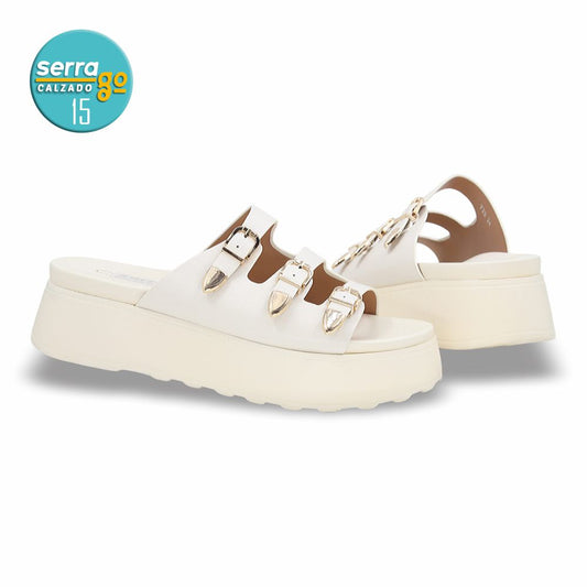 SANDALIA PLATAFORMA DAMA ESTILO 723 COLOR LATTE