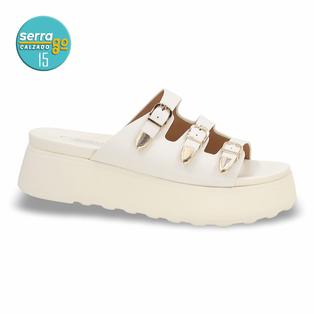 SANDALIA PLATAFORMA DAMA ESTILO 723 COLOR LATTE