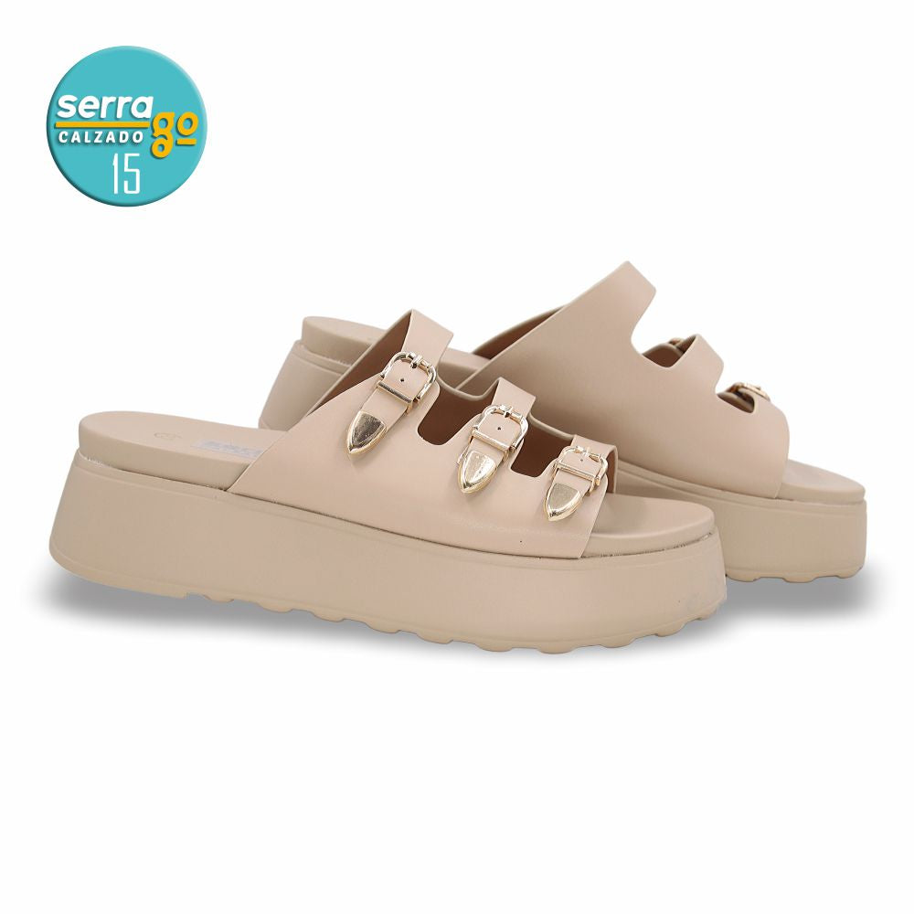 SANDALIA PLATAFORMA DAMA ESTILO 723 COLOR MAQUILLAGE