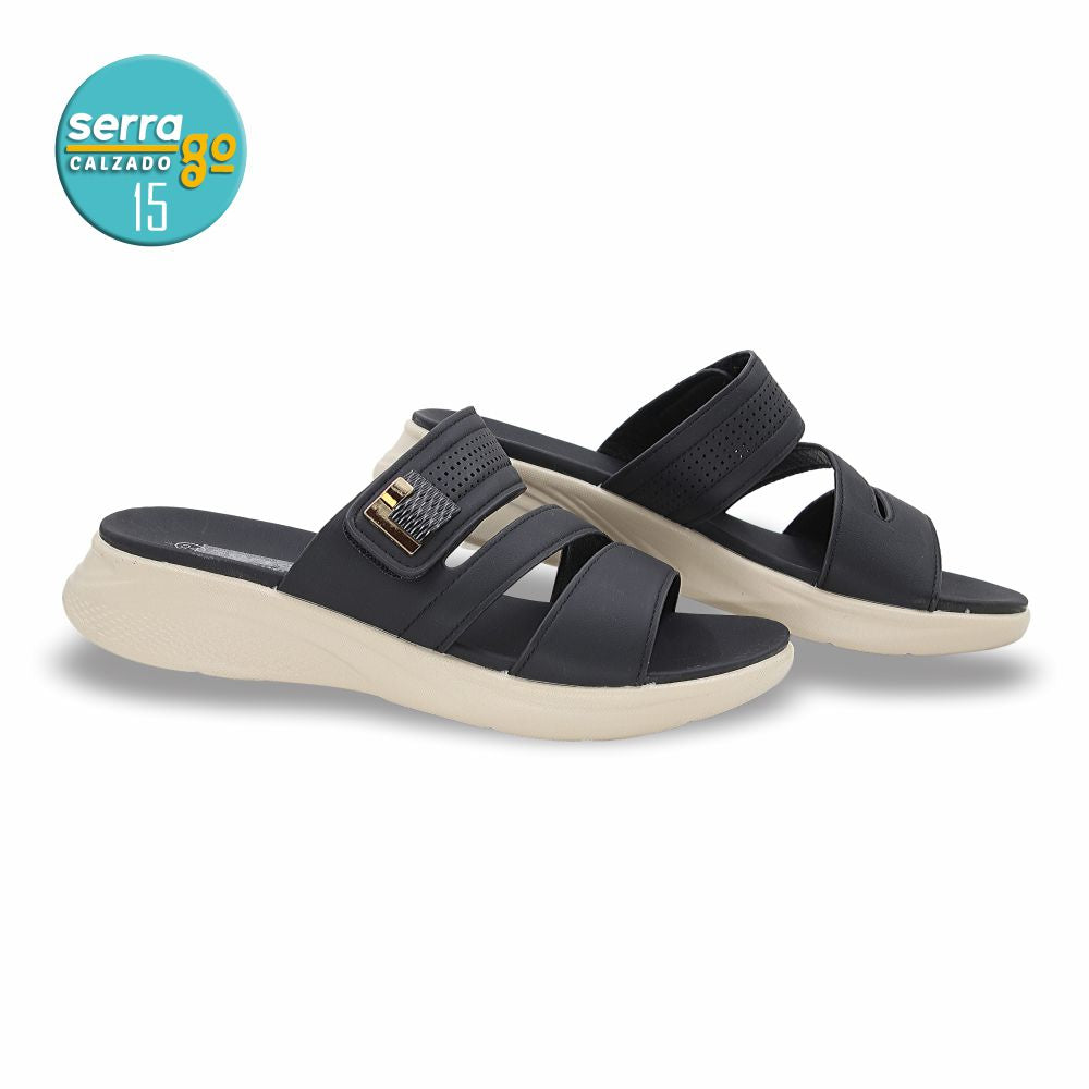SANDALIA CONFORT DAMA ESTILO 743 COLOR NEGRO