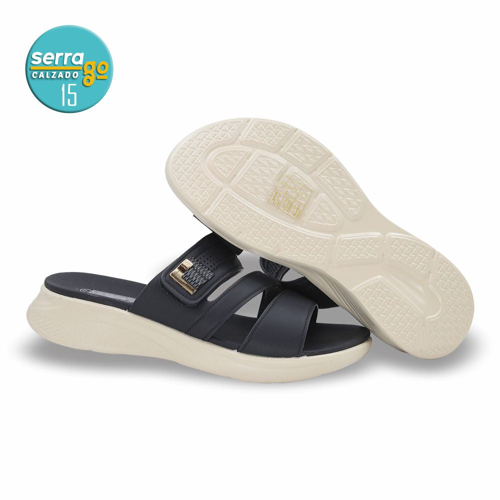 SANDALIA CONFORT DAMA ESTILO 743 COLOR NEGRO