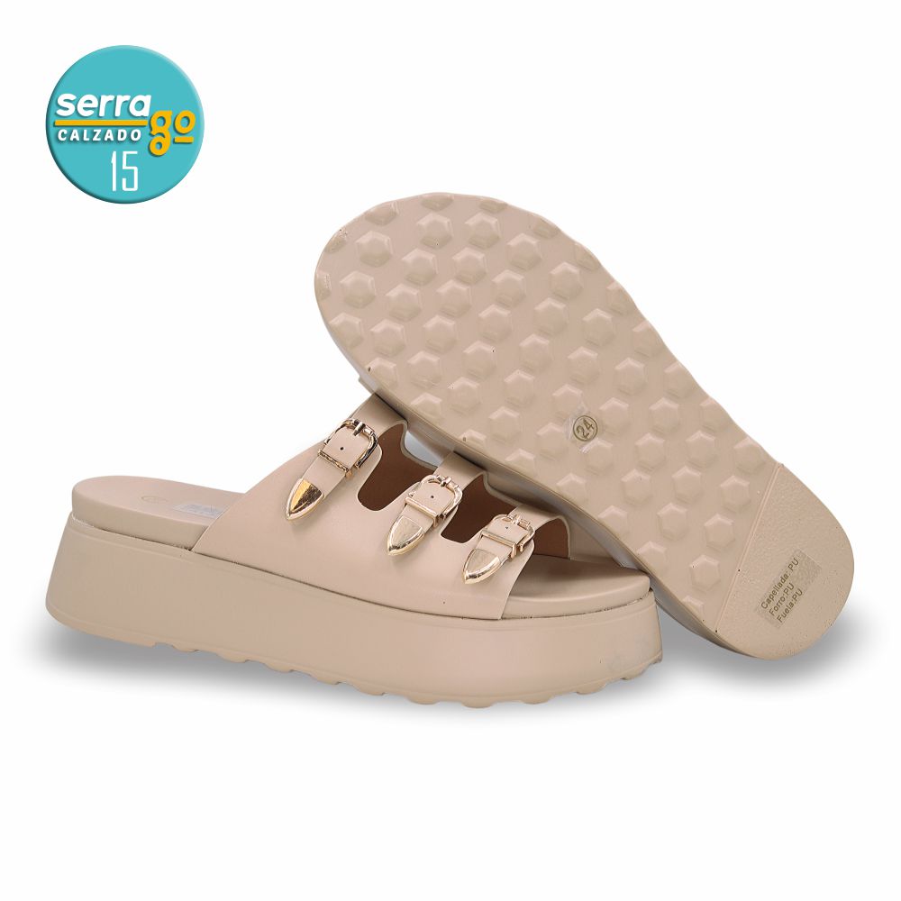 SANDALIA PLATAFORMA DAMA ESTILO 723 COLOR MAQUILLAGE