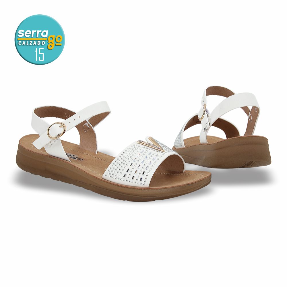 SANDALIA CASUAL DAMA ESTILO 721 COLOR BLANCO