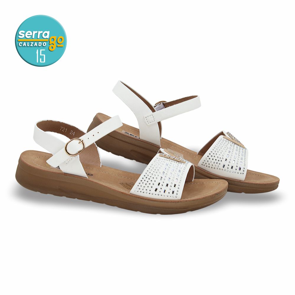 SANDALIA CASUAL DAMA ESTILO 721 COLOR BLANCO