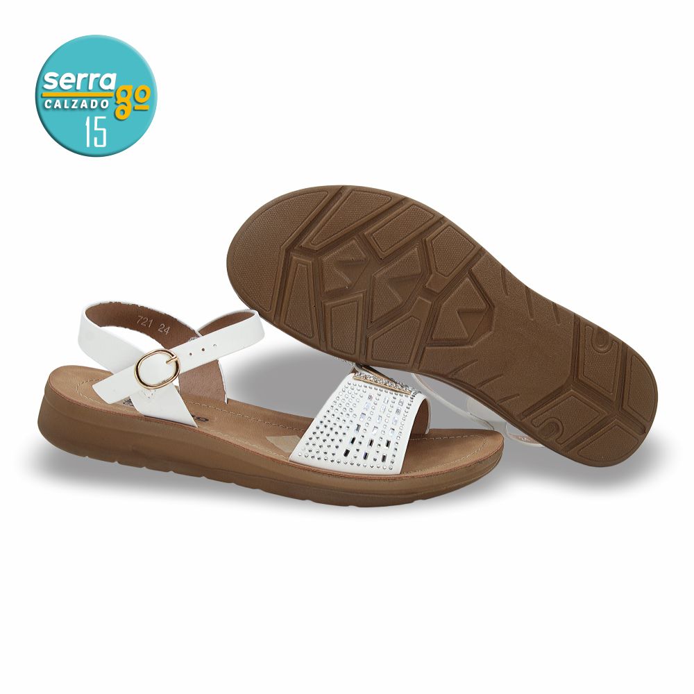 SANDALIA CASUAL DAMA ESTILO 721 COLOR BLANCO