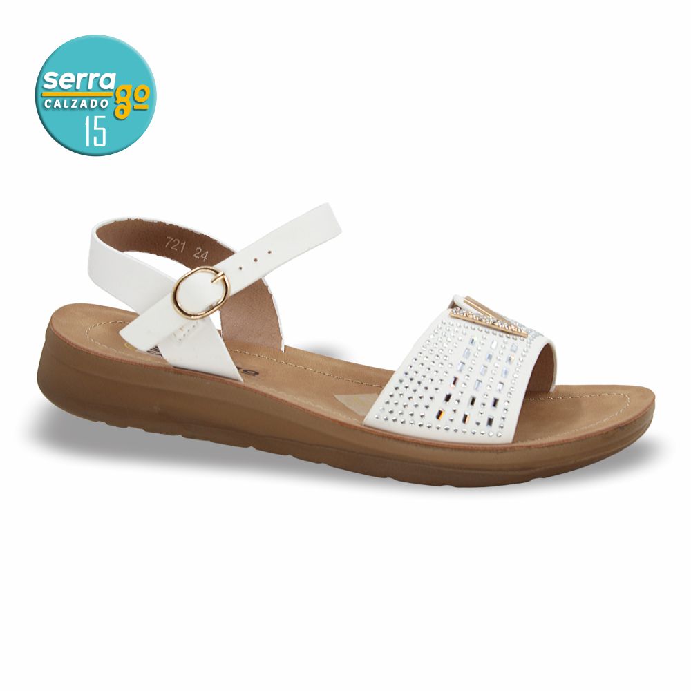 SANDALIA CASUAL DAMA ESTILO 721 COLOR BLANCO
