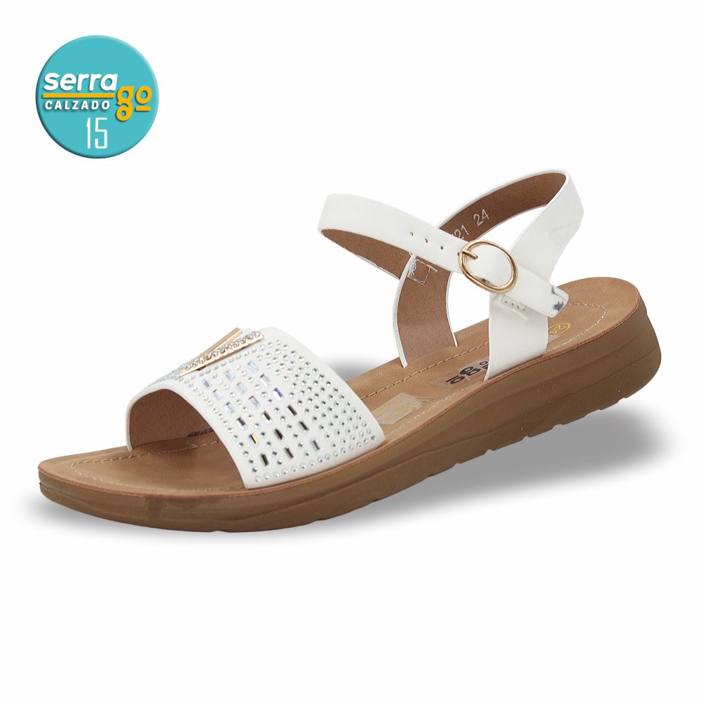 SANDALIA CASUAL DAMA ESTILO 721 COLOR BLANCO