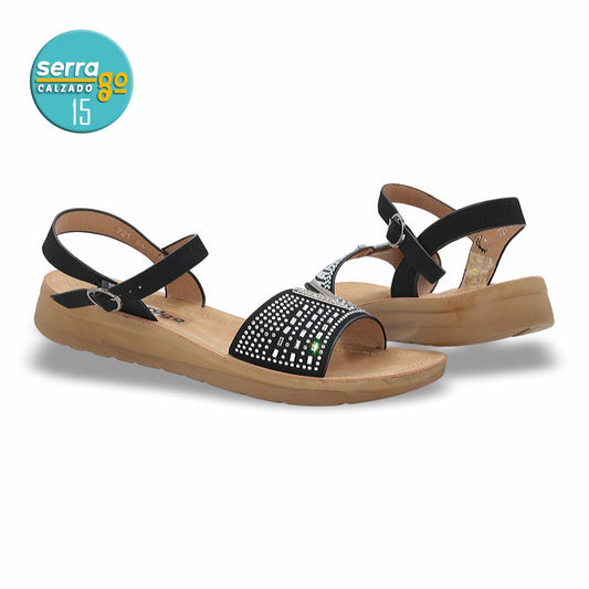 SANDALIA CASUAL DAMA ESTILO 721 COLOR NEGRO