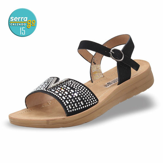 SANDALIA CASUAL DAMA ESTILO 721 COLOR NEGRO
