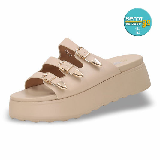 SANDALIA PLATAFORMA DAMA ESTILO 723 COLOR MAQUILLAGE