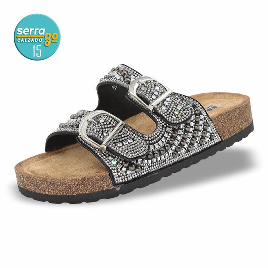SANDALIA DE PLATAFORMA DAMA ESTILO 715 COLOR NEGRO