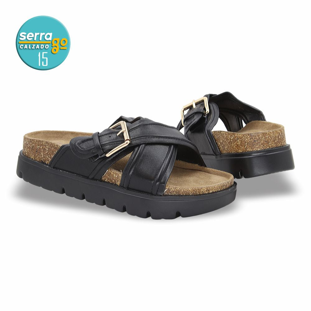 SANDALIA DAMA ESTILO 718 COLOR NEGRO
