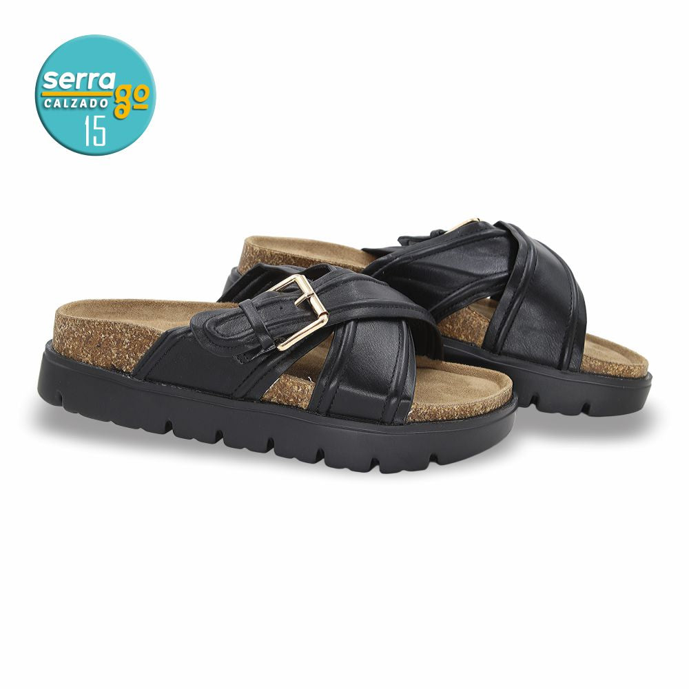 SANDALIA DAMA ESTILO 718 COLOR NEGRO