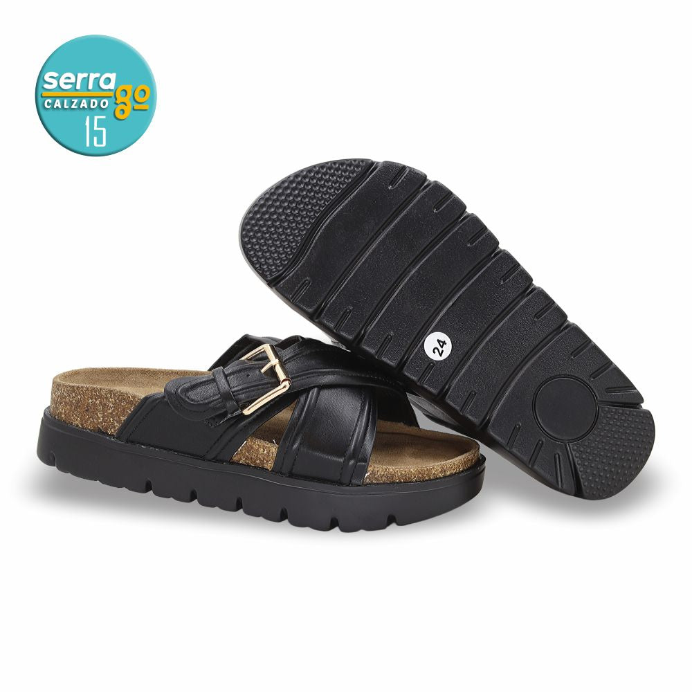 SANDALIA DAMA ESTILO 718 COLOR NEGRO