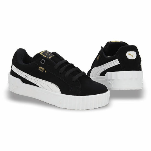 CALZADO URBANO MOD. SUEDEC L26 REPLICA PUM SUEDE COLOR NOBUCK NEGRO BLANCO