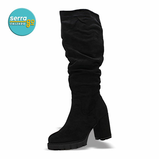 BOTA LARGA DAMA ESTILO JO-08 COLOR NEGRO